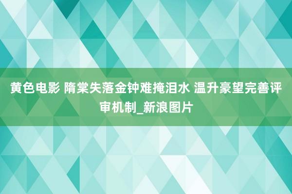 黄色电影 隋棠失落金钟难掩泪水 温升豪望完善评审机制_新浪图片