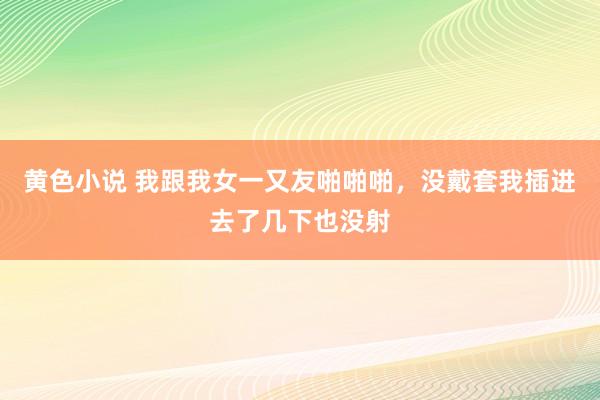 黄色小说 我跟我女一又友啪啪啪，没戴套我插进去了几下也没射