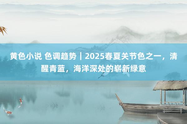 黄色小说 色调趋势｜2025春夏关节色之一，清醒青蓝，海洋深处的崭新绿意